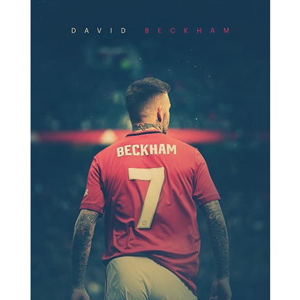 Poster David Beckham phong cách retro
