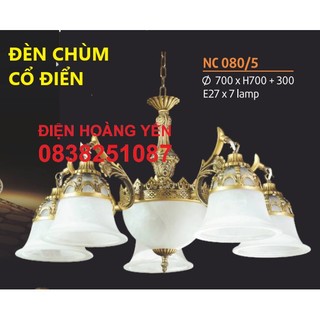 Đèn chùm cổ điển nc 080/5 - shop tặng bóng led