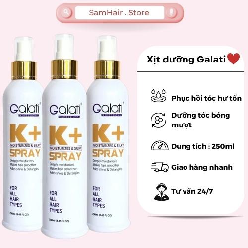 Xịt dưỡng tóc Galati 250ml, Xịt dưỡng chăm sóc phục hồi tóc hư tổn giúp tóc chắc khỏe bóng mượt