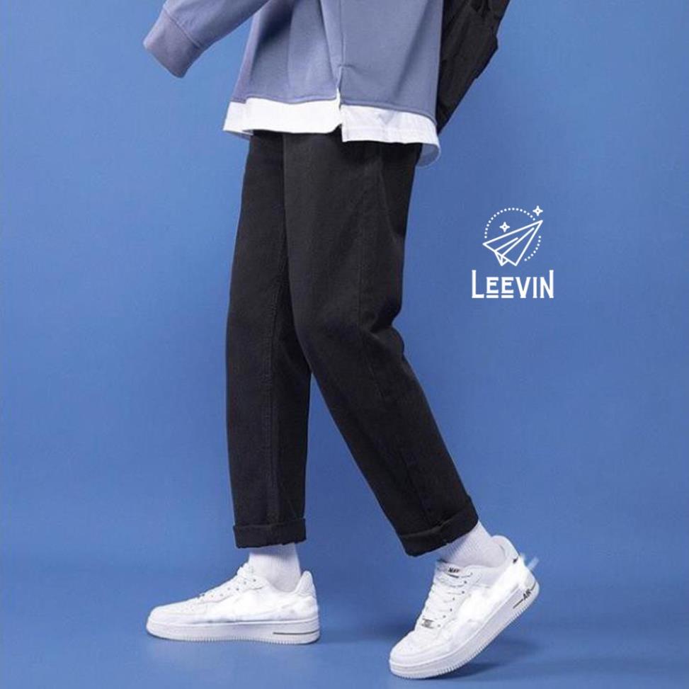 Quần Jean Nam Ống Suông Màu ĐEN Unisex - Kiểu quần jeans nam Baggy vải bò Leevin Store - J1014 !