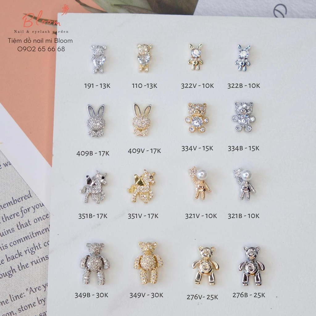 Charm nail đính đá cao cấp hot trend