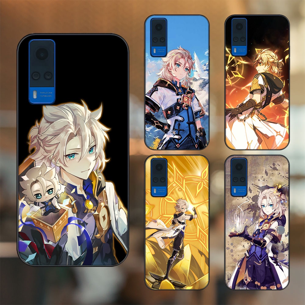 Ốp lưng Vivo Y51 2020, Y53s viền đen in hình Albedo Genshin Impact