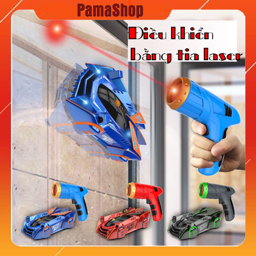 Ô tô leo tường loại xịn, điều khiển từ xa bằng súng laze RedTech 3 chế độ - Chạy pin Lithium tích hợp