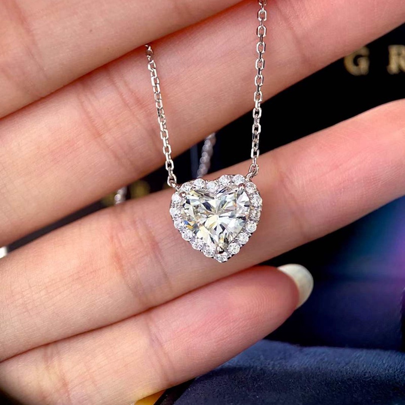 Vòng cổ Bạc Mặt Trái Tim Đính Đá Zircon Thời Trang JP5