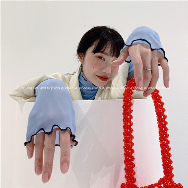 Áo Thun Tay Dài Cổ Cao Mẫu Mới 2022 Thời Trang Mùa Thu Cho Nữ