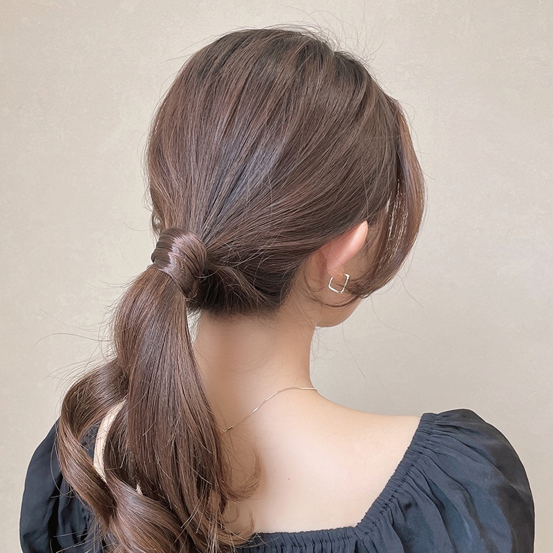 Dây Buộc Tóc Cao Su Co Giãn Đính Hoa Nhân Tạo Thời Trang