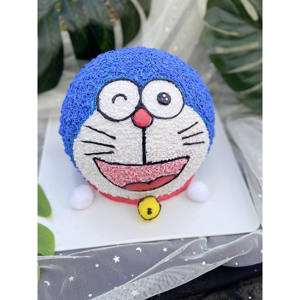 Bánh sinh nhật ĐOREMON cực xinh, bánh kem giả, bánh kem mô hình  đô rê mon, y như thật
