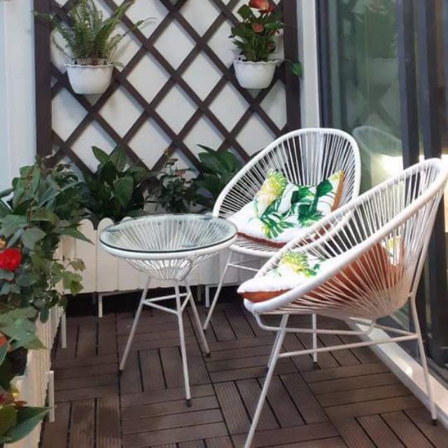 BỘ BÀN GHẾ DÂY VĂNG APULLICO, Ghế ban công, cafe