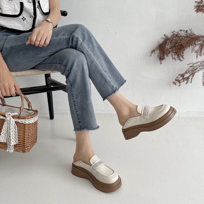 Giày Da Đế Mềm Phong Cách Nhật Bản Dễ Phối Đồ Cho Nữ