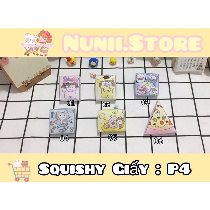 Squishy Giấy Giá Rẻ Nhiều Mẫu Dễ Thương