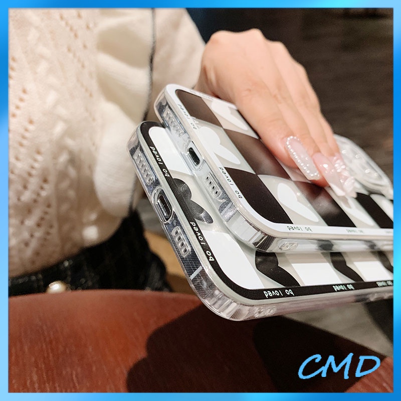 Ốp Điện Thoại Kẻ Sọc Caro Trắng Đen Cho iphone 11 12 13promax 6 6plus 6s 6splus 7 7plus 8 8plus x xs xr plus promax/-267