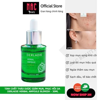 Tinh Chất Thảo Dược Giảm Mụn, Phục Hồi Da Derladie Herbal Ampoule Blemish 30ml