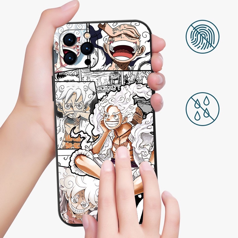 Ốp Điện XiaoMi POCO F5 M5S F3 F4 C40 M3 M4 M5 X3 X4 GT PRO NFC Thoại Silicon Viền Vuông Họa Tiết Hoạt Hình One Piece Luffy Cho