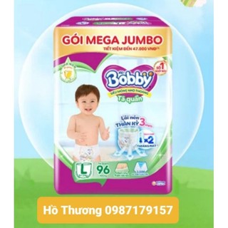 Tả quần Bobby size L96 miếng mẫu mới gói mega jumbo