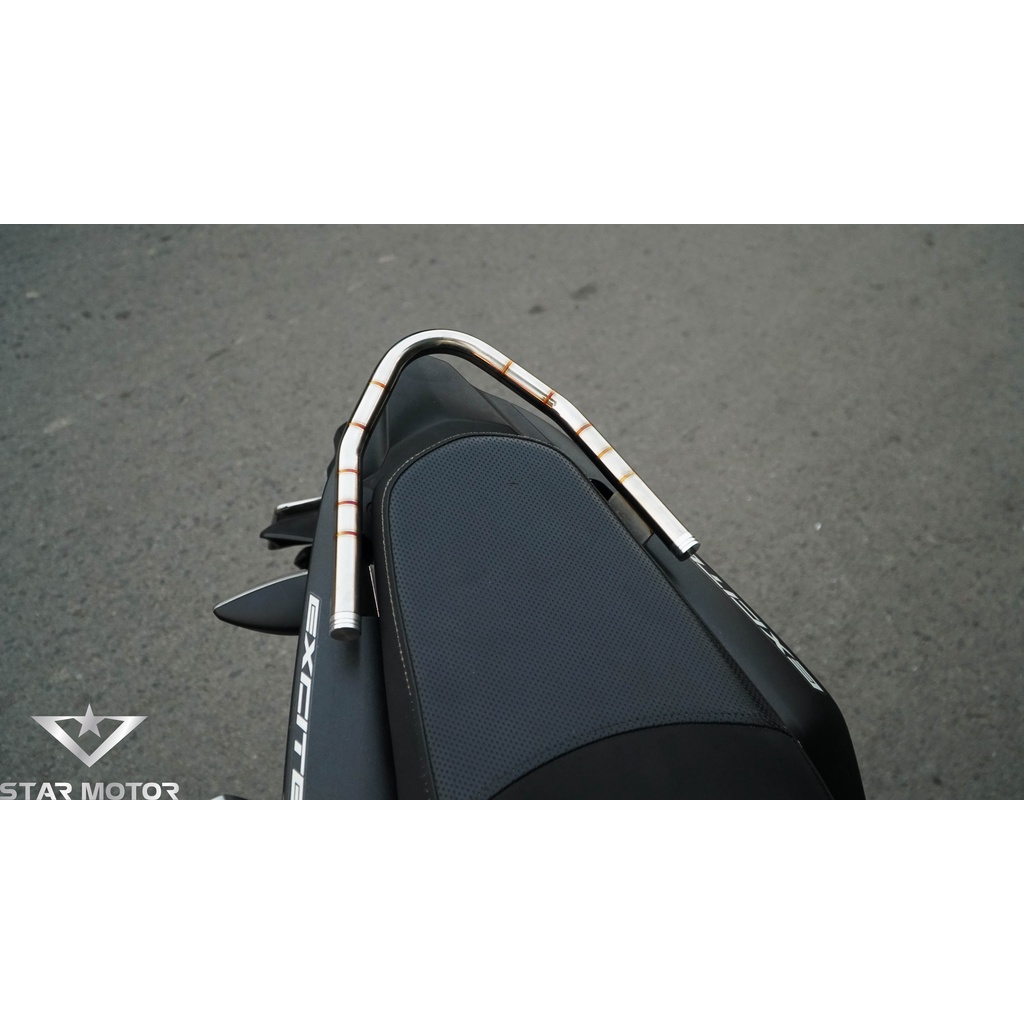 Tay xách, cảng Exciter 150-155 inox 304 mối hàn mũi tên