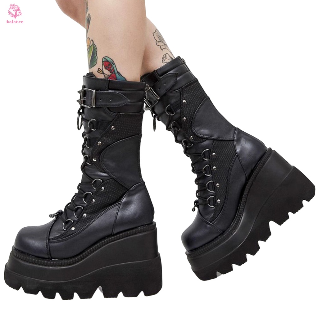 Giày Bốt Da Cao Bồi Đế Dày Phong Cách Retro Phương Tây Cho Nữ