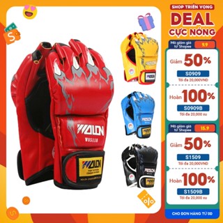 Găng tay đấm bốc hở ngón MMA cao cấp thế hệ 4.0 - Thiết bị đấm bốc dành cho boxing, mma, đối kháng, sparring, trainning