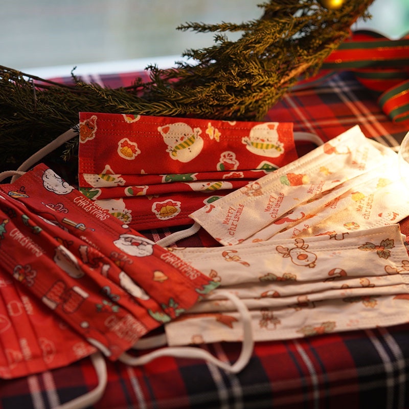 Khẩu trang in hình noel x Mask of the bear