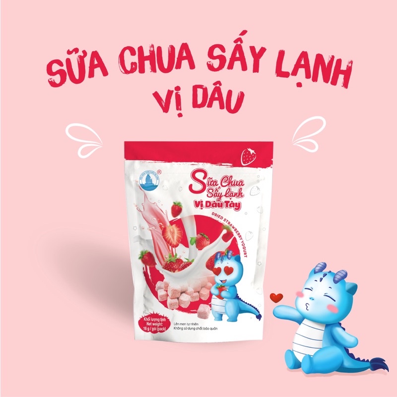 SỮA CHUA SẤY LẠNH HẠ LONG VỊ XOÀI/ DÂU TÂY/ VIỆT QUẤT/ TỰ NHIÊN GÓI 16G/ SỮA CHUA TRÂN CHÂU HẠ LONG/ SỮA CHUA KHÔ