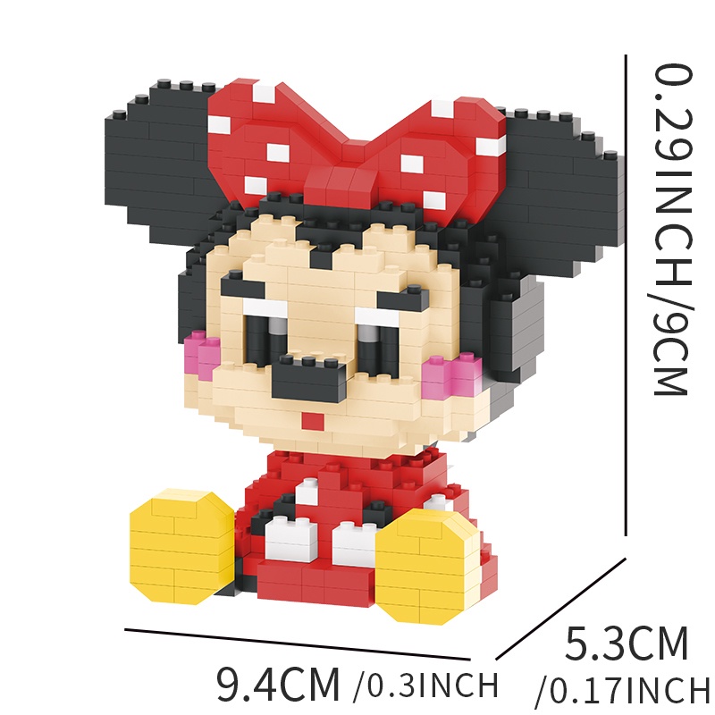 Đồ chơi xếp hình Disney/Lina Belle/Mickey Minnie/Goofy/mini dành cho bé