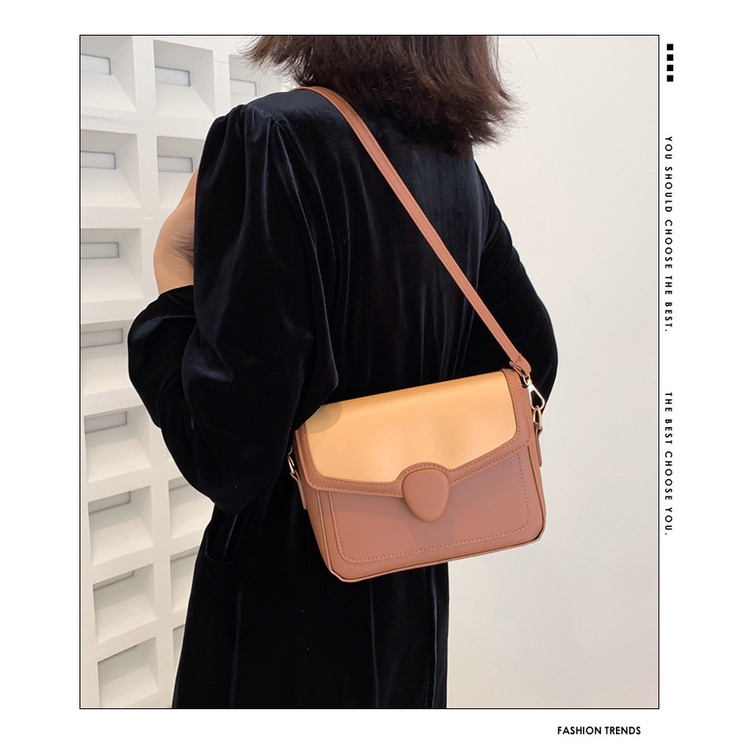 Túi đeo chéo JASMIN NOIR 22BL10046 bằng da PU phong cách retro cho nữ