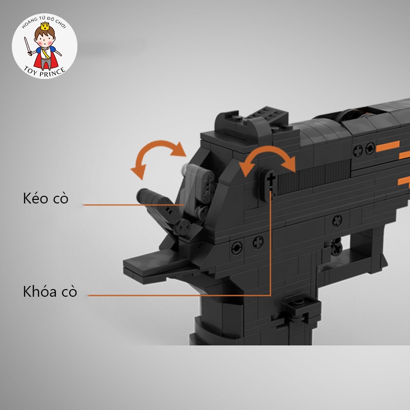 ĐỒ CHƠI LẮP RÁP KIỂU LEGO MÔ HÌNH SÚNG LỤC DEREST EAGLE BLAZE MOC KEVIN183 TRONG PUBG CSGO FREE FIRE CF