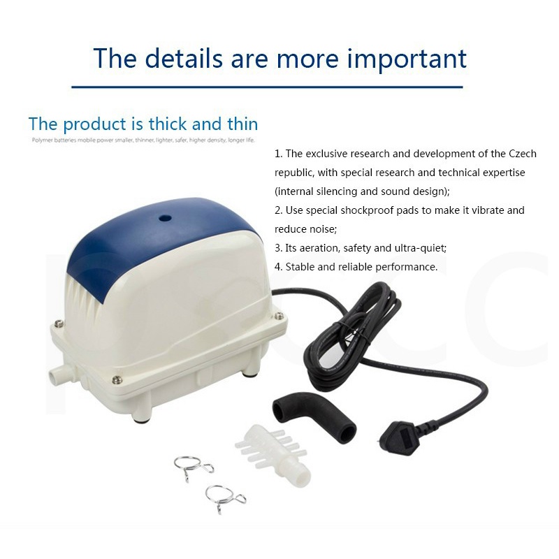 Máy sủi khí oxy cho hồ cá Koi Jecod PA 35-200