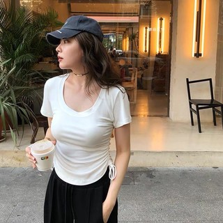 Áo kiểu bigsize rút sườn 2 bên chất thun borib loại 1 che bụng tôn dáng mã a34