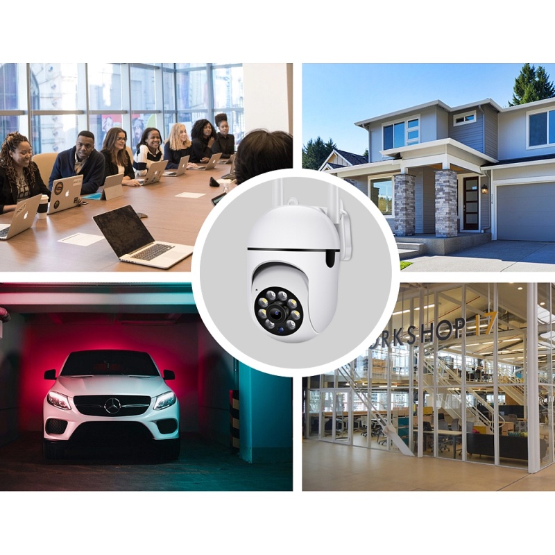 Hd 2.4G Wifi Ip 4x Zoom Camera Giám Sát Ngoài Trời Màu Tầm Nhìn Ban Đêm Con Người Phát Hiện An Ninh Camera Quan Sát Cho Bé màn Hình