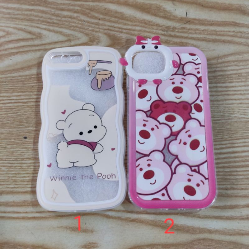 Ốp lưng iPhone 7plus/8plus dẻo viền màu lưng in hình kute dễ thương có bảo vệ camera