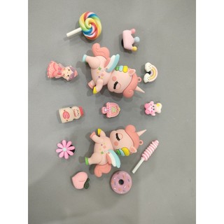 Set Charm Gắn Dép ngựa pony(2 charm to + 10 charm bé)