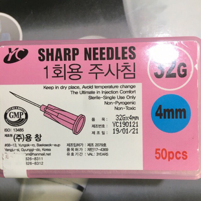 Kim meso 32G, 34G Hàn Quốc tiêm prp cá hồi căng bóng