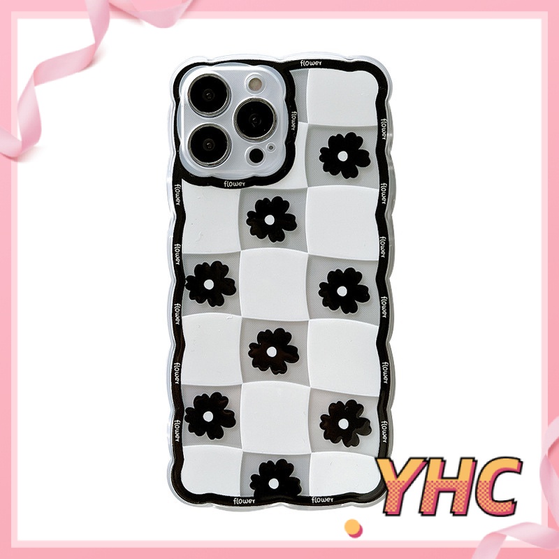 Ốp Điện Thoại Họa Tiết Kẻ Ô Trắng Đen Cho Iphone6 6splus 7 7plus 8plus XR x xs 12 11 pro max plus 13 promax-1022