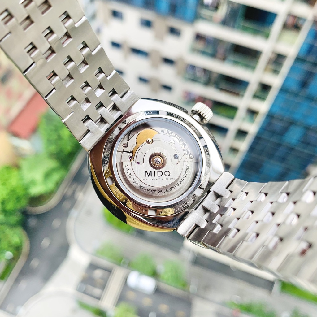 Đồng hồ nam chính hãng Mido All Dial Demi-White 38mm - M833091113- Máy cơ tự động - Kính sapphire