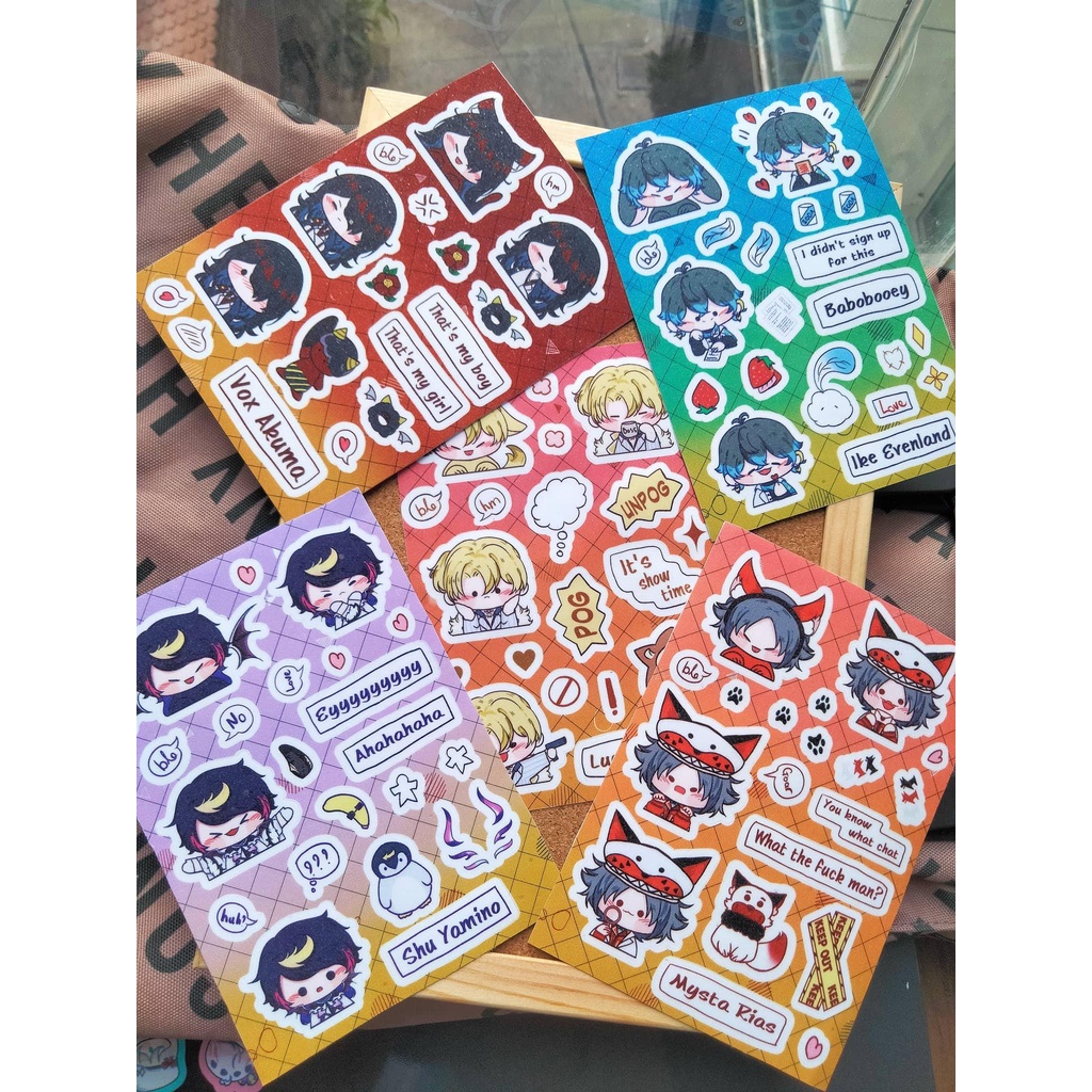 Sticker vtuber Luxiem kiss cut 5 mẫu