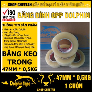 Băng dính trong 0,5kg/cuộn – Màu trong - Lõi giấy siêu mỏng 2mm – Siêu dai và dính