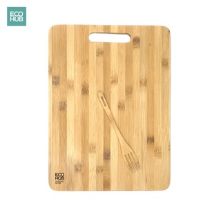 Thớt tre ECOHUB chữ nhật, Cứng cáp, kháng khuẩn, không tạo mùn, An toàn khi chế biến thức ăn Thớt Chặt (Size 28x38)
