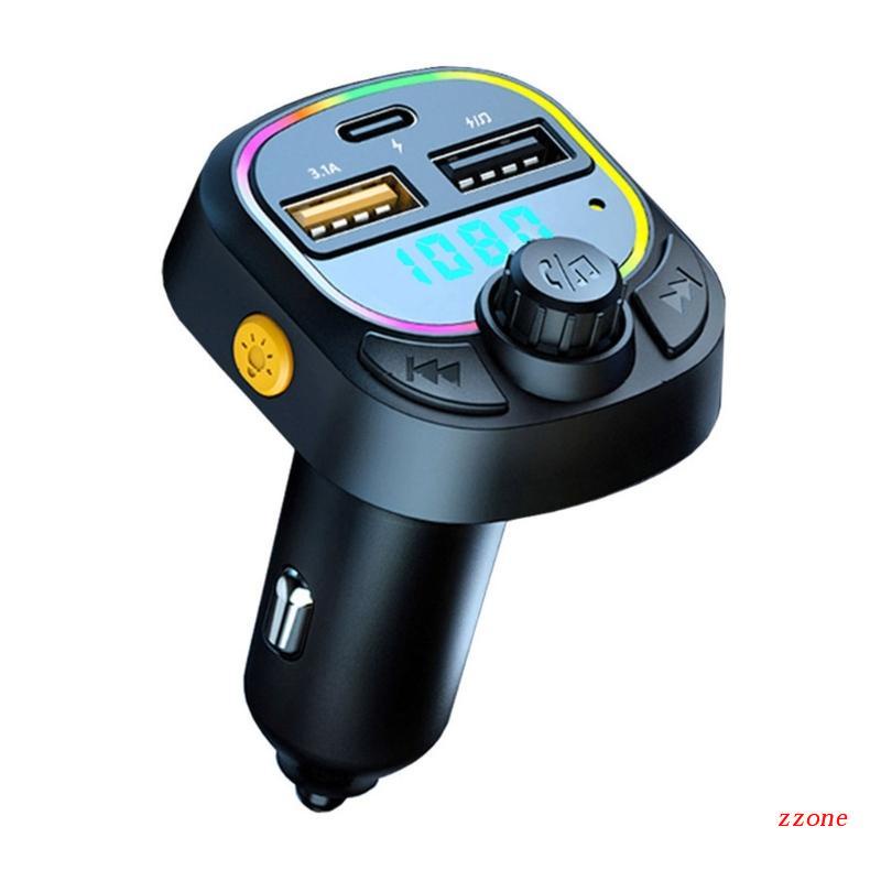 Tẩu Sạc Hai Cổng USB Kiêm Máy Nghe Nhạc MP3 FM Bluetooth 5.0 Cho Xe Hơi