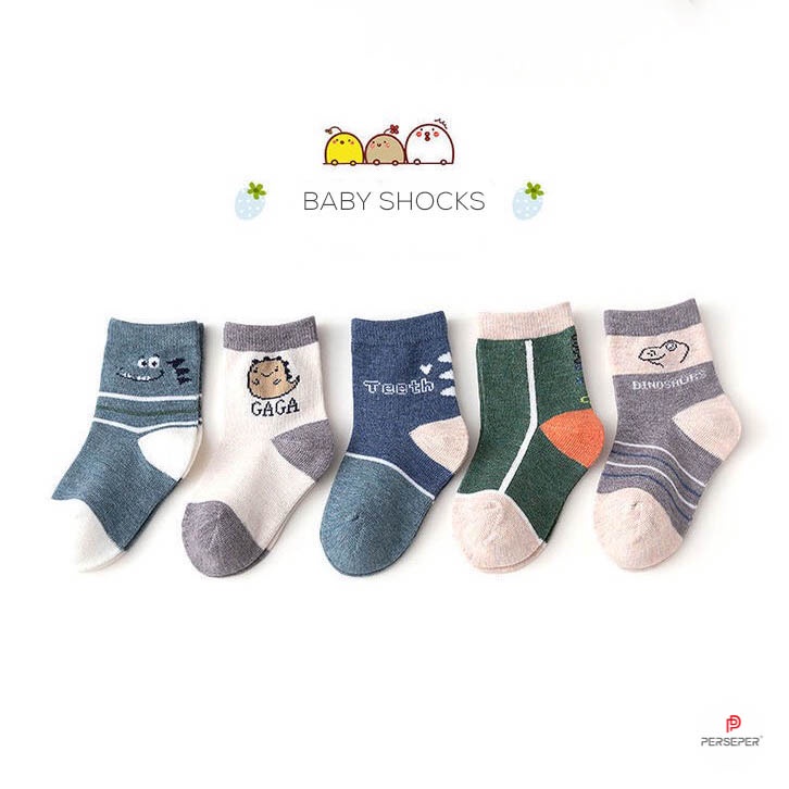 Tất cho bé gái trai họa tiết hoạt hình đáng yêu chất liệu vải hàn dày dặn êm ái không bị hằn cổ chân - Tubosocks