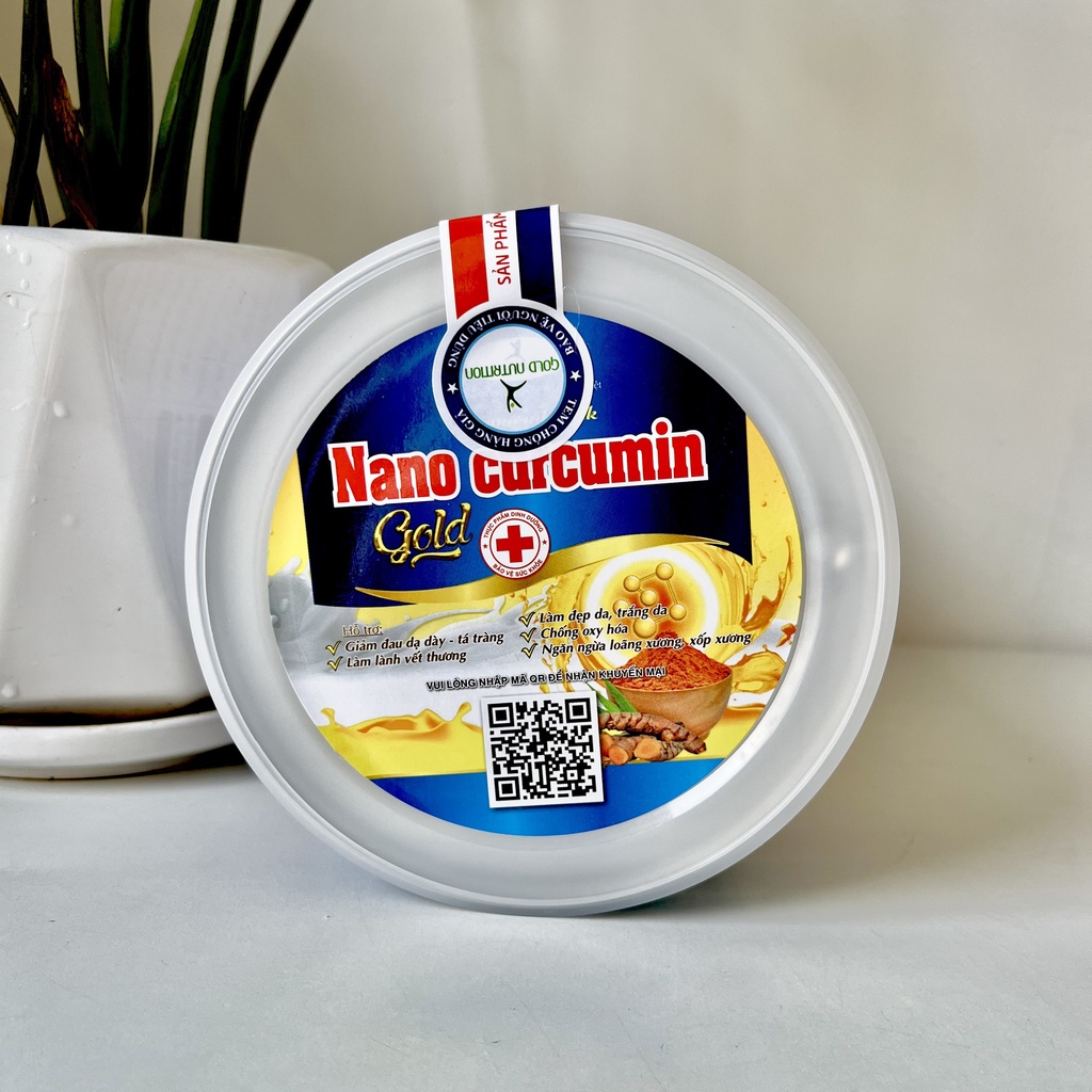 Sữa nghệ Nano Curcumin Gold 900g hỗ trợ Đau dạ dày, Tá tràng, Đại tràng, Đường ruột, Hệ tiêu hóa