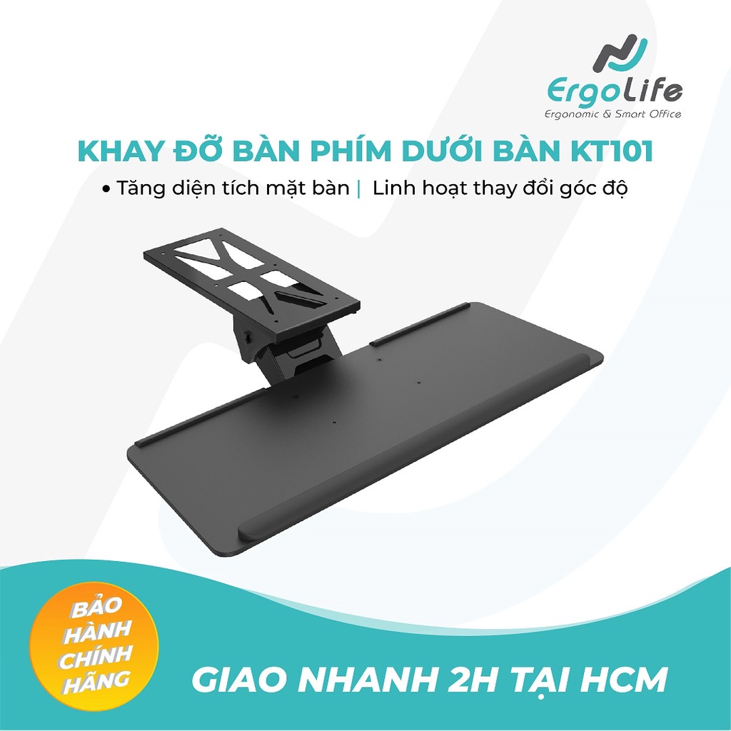 KHAY ĐỠ BÀN PHÍM CAO CẤP CHO BÀN ERGONOMIC NHẬP KHẨU CHÍNH HÃNG LOCTEK KT101