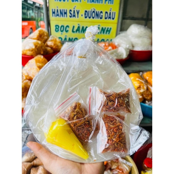 Combo Phơi Sương mini 200 gram: bánh tráng Phơi Sương 100gram + muối hành phi 50 gram + bơ 50 gram