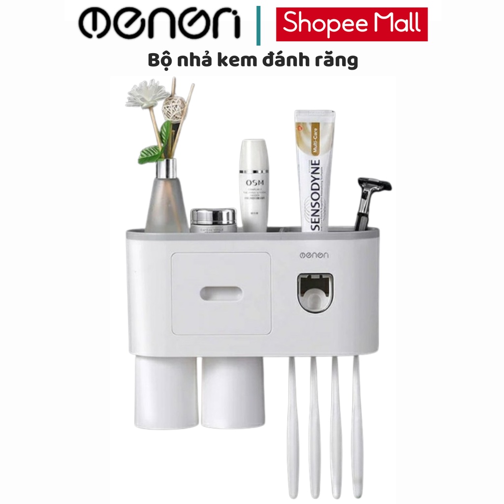 Hộp Đựng Kem Đánh Răng OENON, Bộ Nhả Kem Đánh Răng Tự Động Dán Tường OENEN