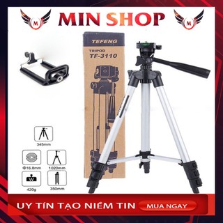 Giá đỡ 3 chân máy chụp ảnh tripod tf-3110 , miếng kẹp điện thoại - giá đỡ livetream quay phim tiện lợi