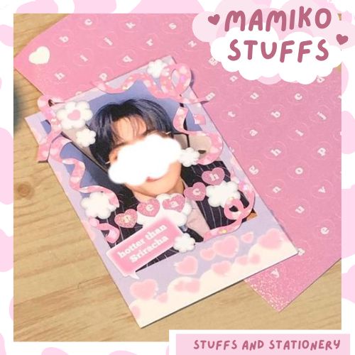 STICKER CHỮ TIM TRANG TRÍ TOP LOADER, PLANNER CỰC XINH