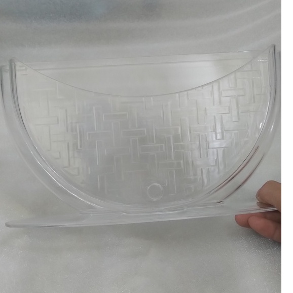 Nhúng bánh tráng 2 ngăn nhựa trong Arylic NBT02 Size 27cm