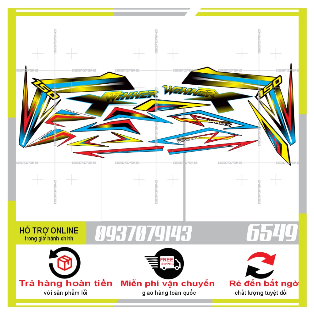 {TPHCM-FREE SHIP] TEM RỜI WINNER X 7 MÀU 6549