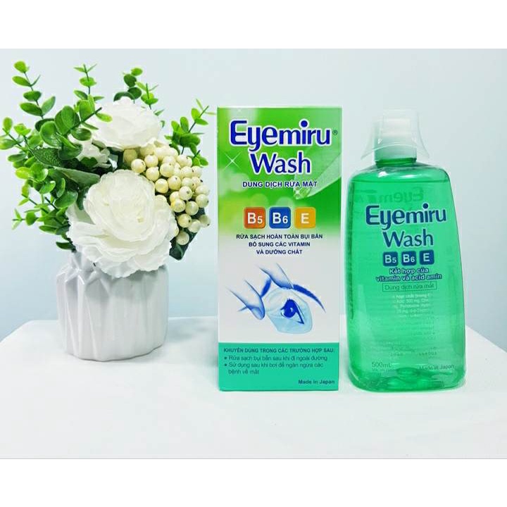 Nước rửa mắt Eyemiru Wash 500ml Nhật Bản giúp mắt sáng khỏe - Thanh Thảo Pharmacy