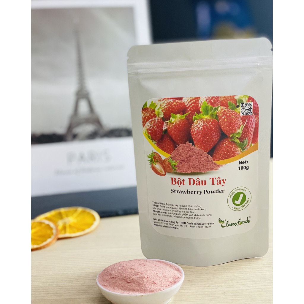 Bột Dâu Tây Classy Foods - 100gr