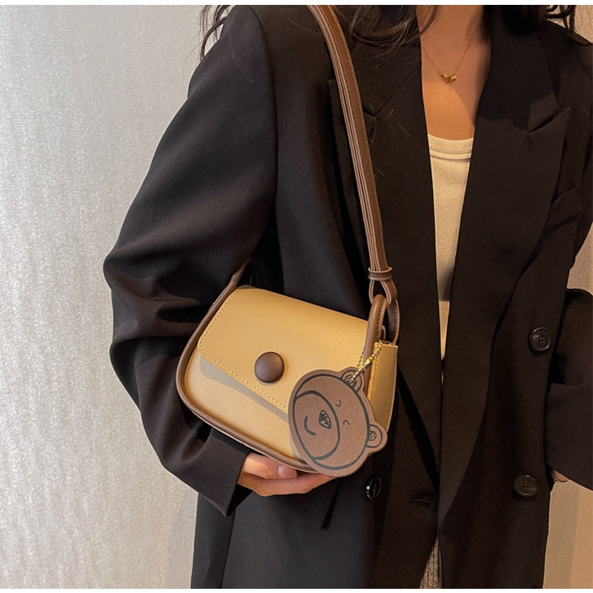Túi xách đeo chéo đeo vai nữ Bag.Thanhthu thời trang Hàn Quốc 2 li kèm mác gấu siêu dễ thương 653